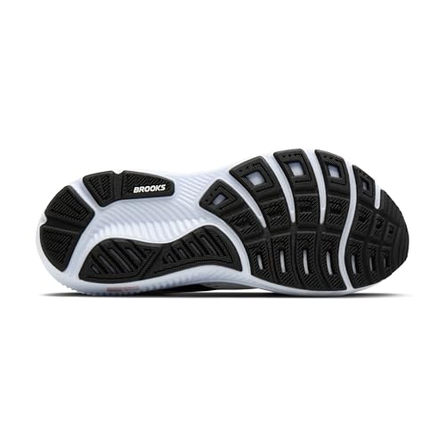 Brooks Women’s Ghost 18 Neutral Running & Walking Shoe - White/Black/Rose Gold - 9.5 Narrow