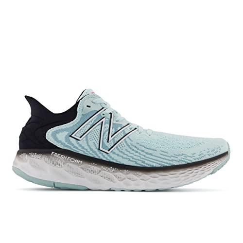 New Balance Women's Fresh Foam 1080 V11 Running Shoe, Pale Blue Chill/Black, 5.5 W US