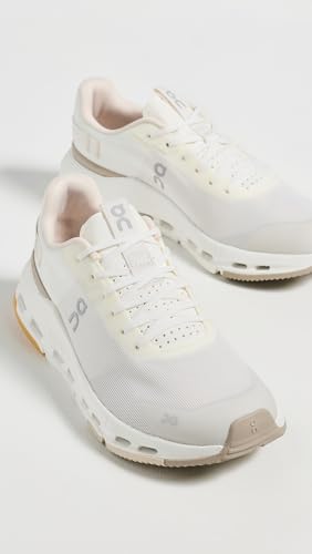On Women's Cloudnova Form 2 Sneakers, Ivory/Desert, 8.5 Medium US