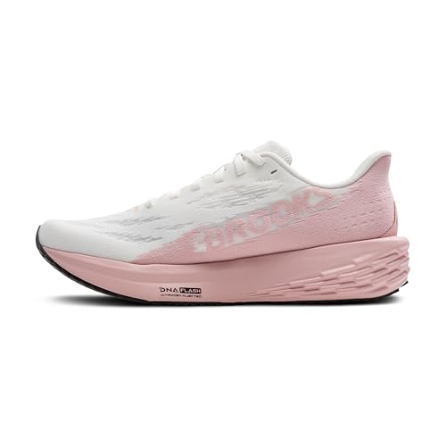 Brooks Women’s Launch 11 Neutral Running Shoe - White/Gold/Pink - 10 Medium