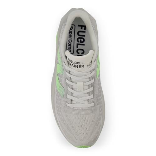 New Balance Men's FuelCell SuperComp Trainer V3 Running Shoe, Grey Matter/Mint Flash/Silver Metallic, 11 M