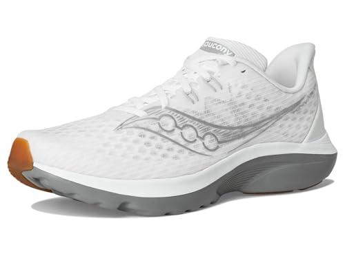 Saucony Men's Kinvara 16 Sneaker, White/Gum, 11.5