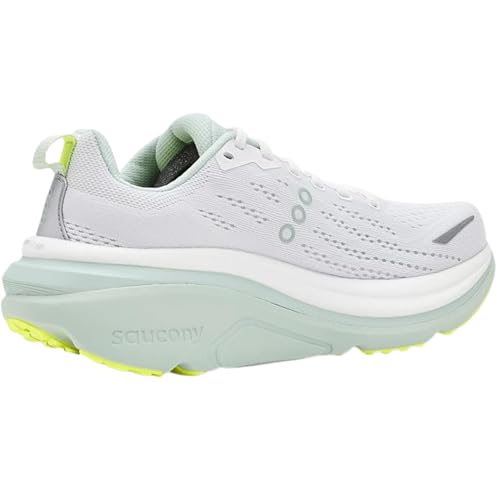 Saucony Women's Hurricane 25 Sneaker, White/Mist, 7.5