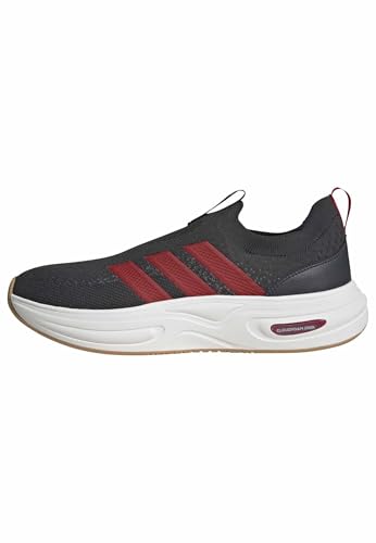adidas Men's Cloudfoam Cuxxion - Sock, Carbon/Better Scarlet/White, 13