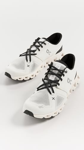 On Men's Cloud X 3 Sneakers, Ivory/Black, 8 Medium US