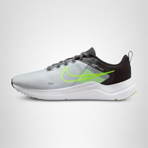 Nike Men's Downshifter 12 Running Shoe, Wolf Grey White Black Volt, 11.5 US
