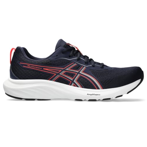 ASICS Men's Gel-Contend 9 Running Shoes, 7.5, Midnight/Flash RED