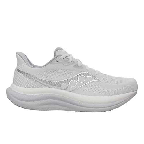 Saucony Men's Triumph 23 Sneaker, White/Cloud, 12