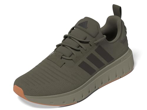 Adidas Men's Swift Run 23, Olive Strata/Shadow Olive/Gum, 6