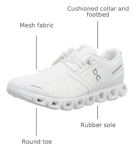 On Men's Cloud 5 Sneakers, All White, 11 Medium US