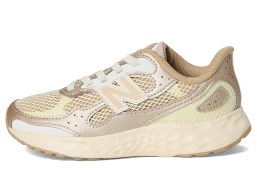 New Balance Kid's Fresh Foam Arishi Lux V1 Bungee Running Shoe, Angora/Incense/Sea Salt, 1 M Little Kid