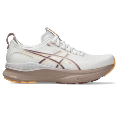 ASICS Women's Gel-Kayano 32 Running Shoes, 8, White/Orange Glow