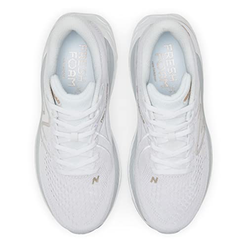 New Balance Women's Fresh Foam X 860 V13, White/Light Aluminum, 5 Wide