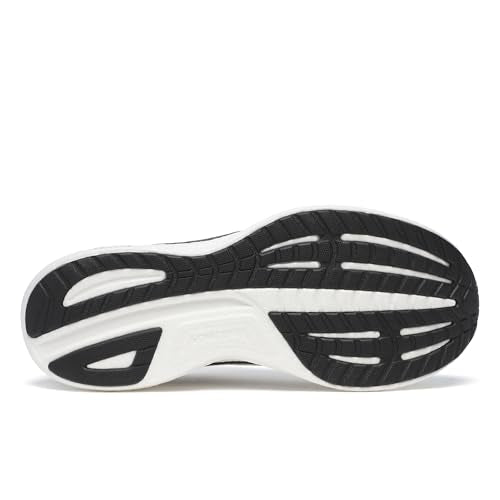 Saucony Men's Ride 18 Sneaker, Black/White, 9.5