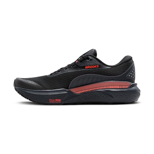 Brooks Women’s Adrenaline GTS 24 Weatherized Supportive Running Shoe - Black/Ebony/Hot Coral - 6 Medium