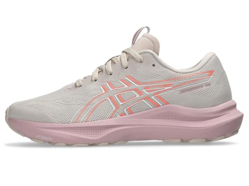 ASICS Kid's GT-2000 14 Grade School Running Shoes, 1, Mineral Beige/Sun Coral
