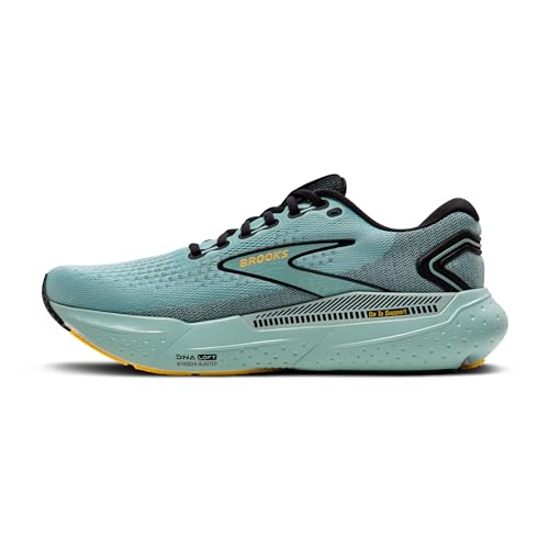 Brooks Men's Glycerin GTS 21 Supportive Running Shoe - Cloud/Black/Gold - 11.5 Medium
