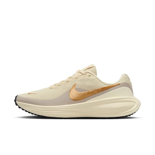 Nike Revolution 8 Women's Road Running Shoes (Light Khaki/Coconut Milk/Off Noir/Metallic Gold) Size 6.5