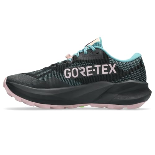 ASICS Women's Trabuco 14 GTX Trail Running Shoes, 9.5, Black/MORGANITE
