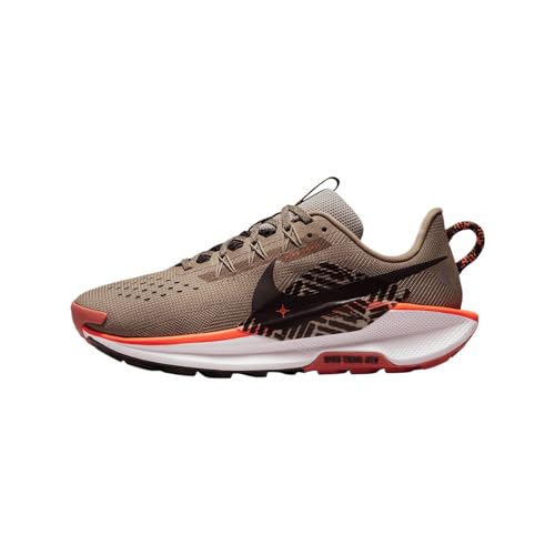 Nike Pegasus Trail 5 Women's Trail Running Shoes (DV3865-201, Khaki/Hyper Crimson/Vintage Coral/Velvet Brown) Size 7