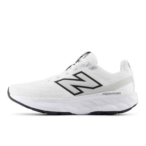 New Balance Women's Fresh Foam 520 V9 Running Shoe, Nb White/Black/Silver Metallic, 8.5 M