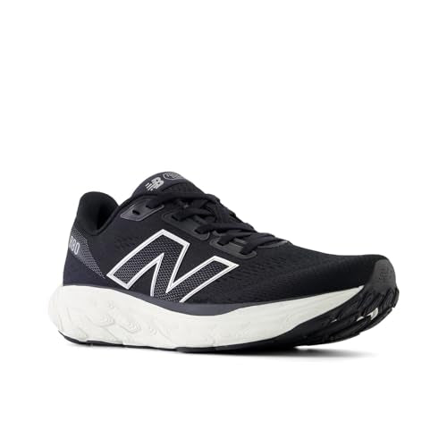 New Balance Women's Fresh Foam X 880 V14 Running Shoe, Black/Sea Salt/Silver Metallic, 6.5 XW