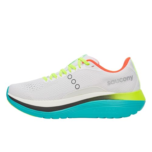 Saucony Men's Endorphin Trainer Sneaker, White/Mutant, 8