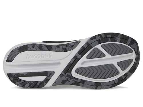 Saucony Men's Echelon 10 Sneaker, Black/Silver, 15
