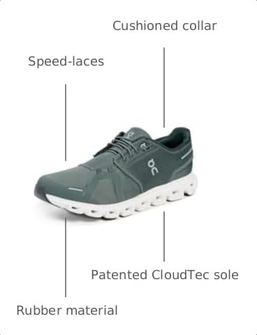 On Men's Cloud 6 Sneakers, Olive/Evergreen, 9.5 Medium US