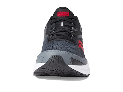 Saucony Men's Cohesion 16 Shoes, Shadow/red S, 11.5 W