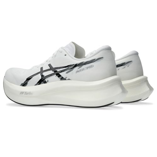ASICS Women's Magic Speed 4 Running Shoes, 12, White/Black