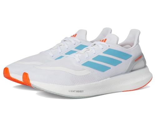 Adidas Men's Pureboost 5 Running, White/Preloved Ink/Impact Orange, 8