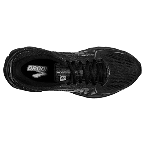 Brooks Women's Adrenaline GTS 21 Supportive Running Shoe - Black/Black/Ebony - 10.5 Medium