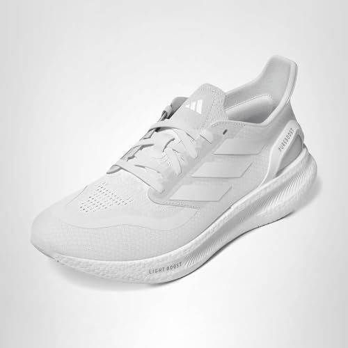 Adidas Men's Pureboost 5 Running, White/White/White, 8.5