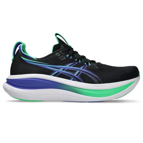 ASICS Men's Gel-Nimbus 28 Running Shoes, 10, Black/Cobalt Burst
