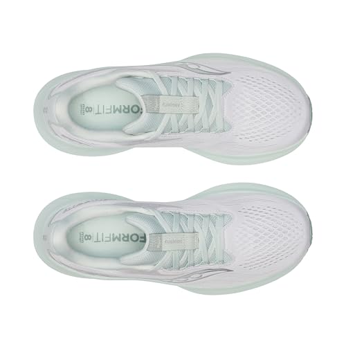 Saucony Women's Ride 18 Sneaker, Fog/Mist, 9.5