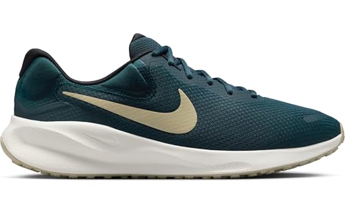 Nike Revolution 7 Men's Road Running Shoes (FB2207-407, Armory Navy/Green Strike/Hyper Pink/Desert Khaki) Size 11.5