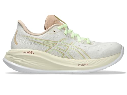 ASICS Women's Gel-Cumulus 26 Running Shoes, 5, Cream/Illuminate Yellow