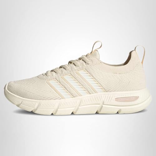 adidas Women's Cloudfoam Flex - Slounge, Wonder White/Off White/Sand Strata, 9