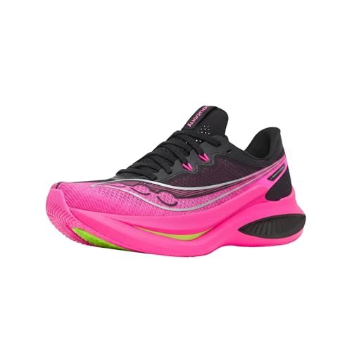 Saucony Women's Endorphin Pro 5 Sneaker, Black/Shock, 7.5