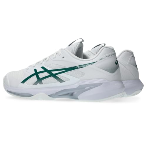 ASICS Men's Solution Speed FF 4 Tennis Shoes, 11.5, White/Pitch Green