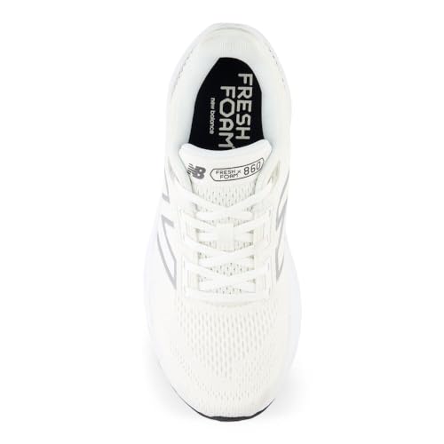 New Balance Women's Fresh Foam X 860 V14 Running Shoe, White/Sea Salt/Black, 11 M