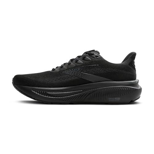 Brooks Men’s Ghost 17 Neutral Running Shoe - Black/Black/Ebony - 7.5 Medium