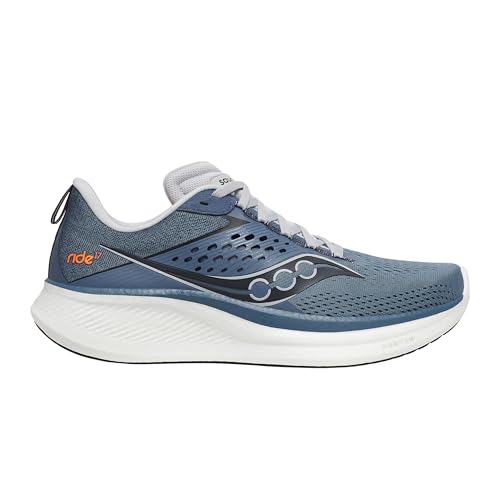 Saucony Men's Ride 17 Sneaker, Mirage/Black, 12