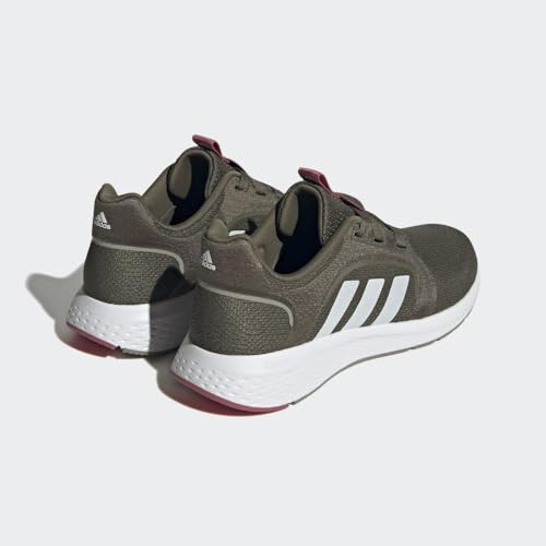 adidas Women's Edge Lux 5 Sneaker, Olive Strata/White/Pink Strata, 9.5
