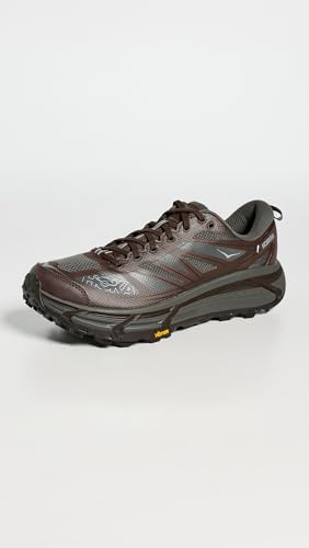 HOKA Men's Mafate Speed 2 Sneakers, Asphalt Grey/Walnut, 7.5 Medium US - alternate view 2