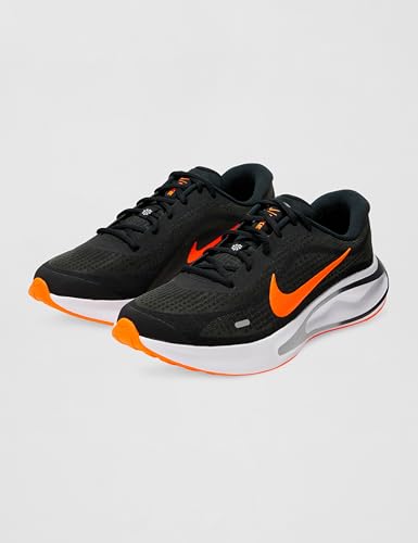 Nike Men's Journey Run Road Running Shoes, Black/Total Orange-Anthracite-Wolf Grey, 13