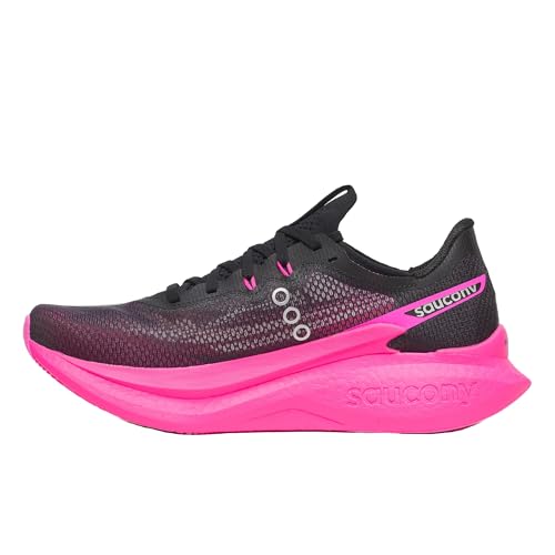 Saucony Men's Endorphin Pro 5 Sneaker, Black/Shock, 9