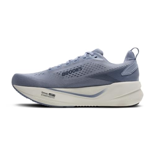 Brooks Men's Ghost Max 4 Running Shoes, Blue/Navy/Coconut, 9 US