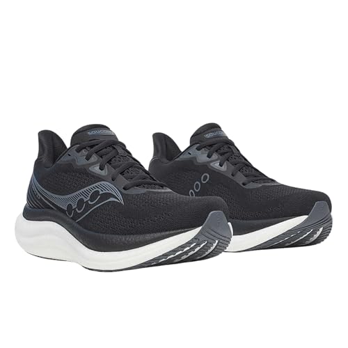 Saucony Men's Triumph 23 Sneaker, Black/White, 12